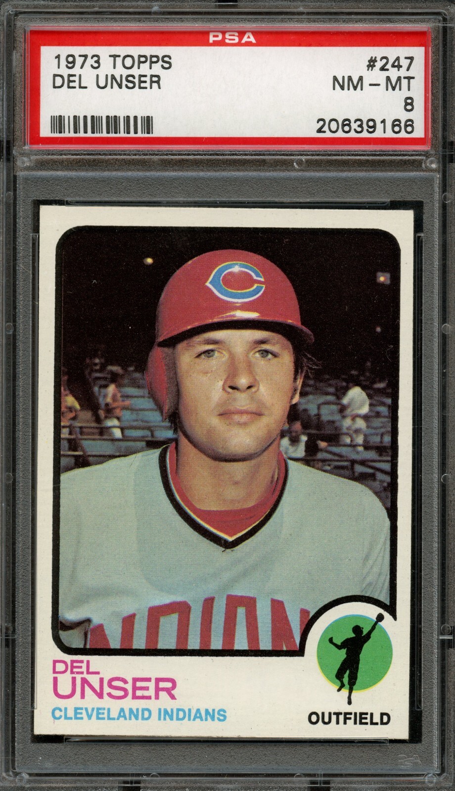 BB - 1973 - Topps - #247 - Del Unser - PSA 8 - NM-MT