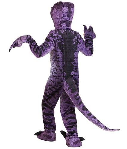Niños Jurassic World Dinosaurio Púrpura Velociraptor Disfraz Niños Semana del Libro Mono - Imagen 4 de 6