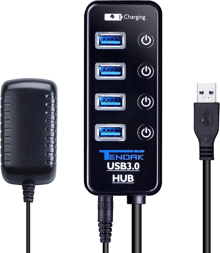 NEW Atolla USB 3.0 USB Hub w / 4 USB 3.0 Data Ports + 1 USB Smart Charging Port