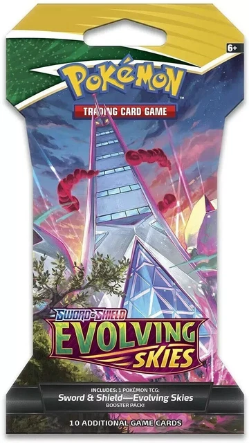 RIP & SHIP - (2x PACKS) Evolving Skies Sleeved Booster Pack Pokemon
