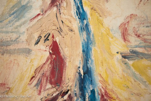 Impresionante pintura expresionista abstracta vintage firmada ilegalmente, colorida 1968 - Imagen 6 de 9