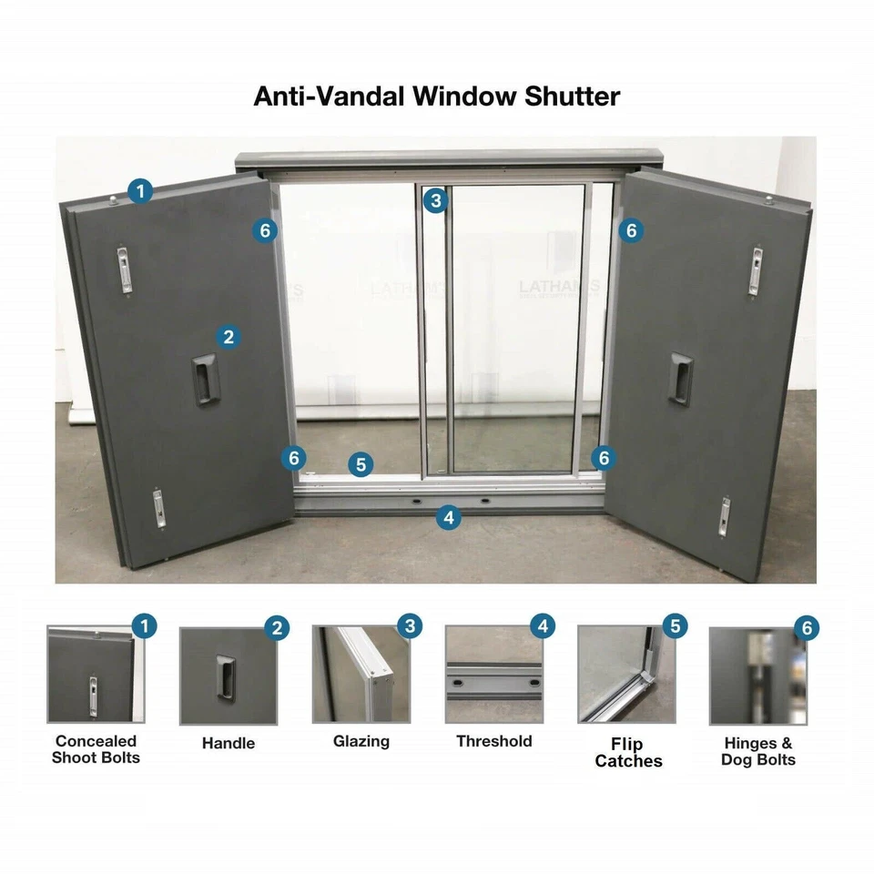 Container Window Shutter Site Office | Glazing | Anti Vandal Security | Shipping - Image 2 of 4