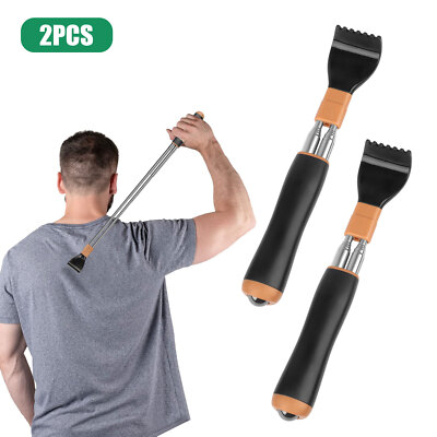 2pcs Portable Extendable Back Scratchers 21.6'' Telescoping Hand Massagers