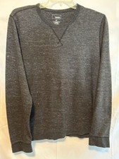 Sonoma Men's Gray Sweater XL Lightweight Round Neck Long Sleeve