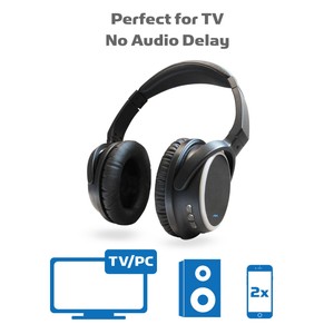 Tv Wireless Headphones Bluetooth Aptx Low Latency With Mic On Ear