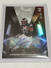 2021 Black Kenneth Gainwell Silver Rookie Auto 14/50 Jersey# 14 Eagles