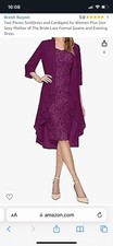 Semi-formal Lace Dress and Light Cardigan - Size Medium