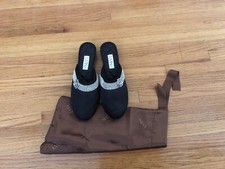 Luxe Me Now Black Satin Camellia w/ Carry Bag US 10