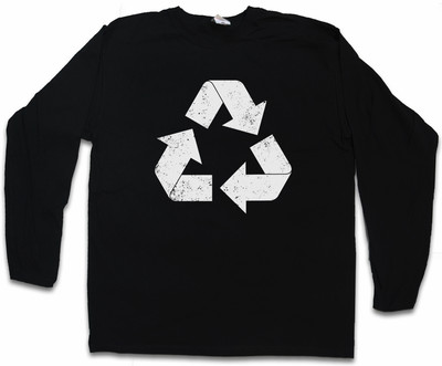 BLACK VINTAGE RECYCLE LOGO THE BIG BANG THEORY LONG SLEEVE T-SHIRT Sheldon Nerd