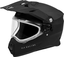 Fly Racing Trekker Cold Weather Solid Helmets with Dual Shields Sm Matte Black