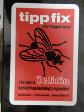 Taschenkalender tipp fix die Fliegen weg! 175 Jahre delicia Schädlingsbekäm 1992