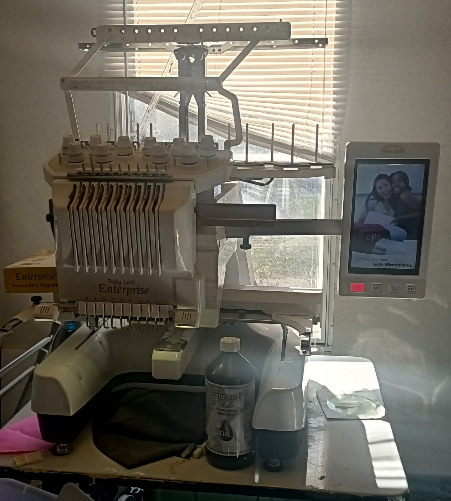 Babylock Enterprise 10 needle embroidery machine eBay