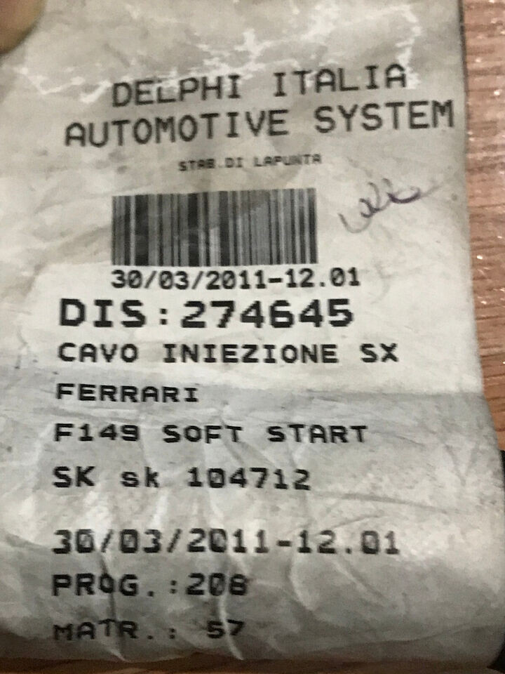 ✝️ 08-14 FERRARI CALIFORNIA ENGINE INJECTION WIRING WIRE HARNESS CABLE 274645