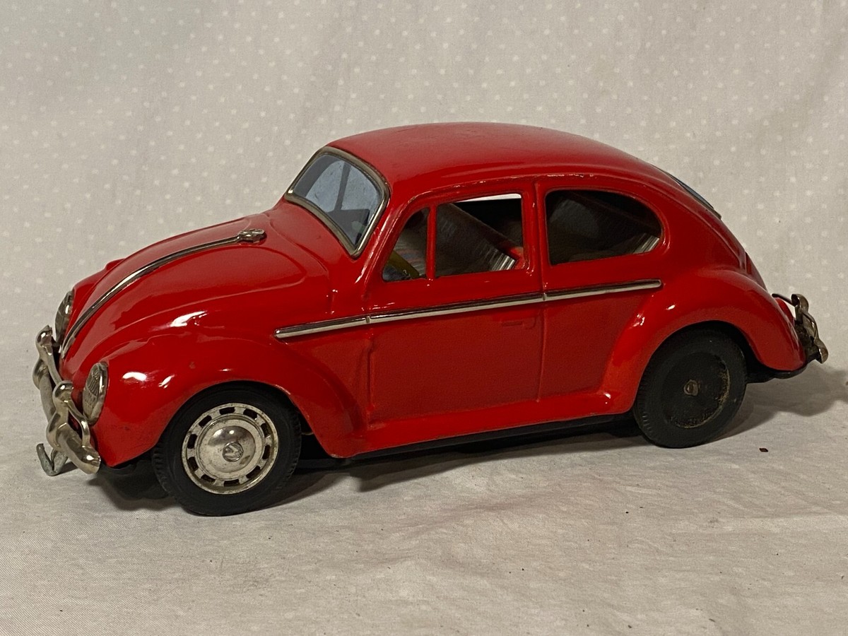 Yonezawa Toys Volkswagen 1600TL レッド Yonezawa VW Volkswagon Beetle Fire Chief Wind Up Vintage