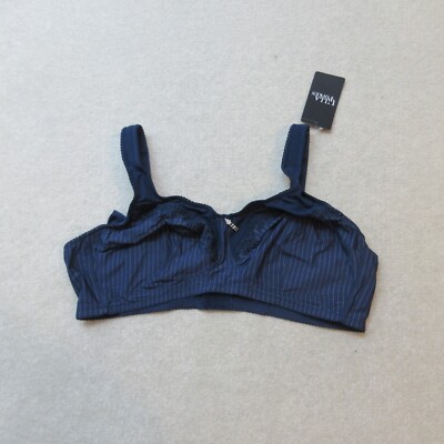 Ulla Popken Stütz BH Damen UK 52 D Midnight Blue ohne Bügel EU 120 D Neu mit Etikett