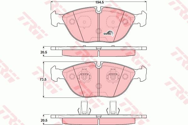 Plaquette de frein Mercedes CLK W208 avant et Crossfire kit de remplacement