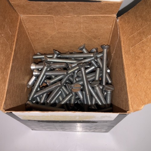 ELCO 8-32 x1 1/2" ? Flat Head Slotted Machine Screws Stainless Steel Qty 80 - Picture 4 of 7