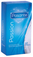 Pasante Ribbed gerippte Kondome mit Rippen intensive Stimulation für beide 12er