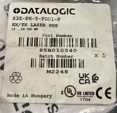 NEW DATALOGIC S3Z-PH-5-FG01-P 10..30VDC PNP M8 Photoelectric Sensor 