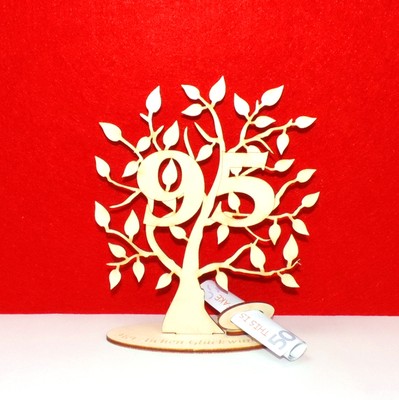 Geburtstagsgeschenk 20 25 30 35 40 45 50 55 60 65 70 75 80 85 90 95 Baum Holz
