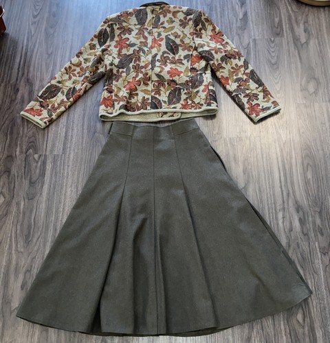 Geiger Eggplant Wool Blazer & Skirt SET Size EU 38 / US size 8 - Picture 2 of 13