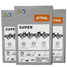 36RS 114 DL 3 pcs x STIHL 3/8″ 1.6 mm Chain for 36"/90 cm bar OEM 3621 005 0114