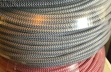 NEW~Grey & White ZIG ZAG Cotton Cloth 2-Wire Round Cord Vintage industrial style