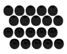10 Pairs Medium Premium Silicone Replacement Earbud Ear Tips Covers - Black 4mm