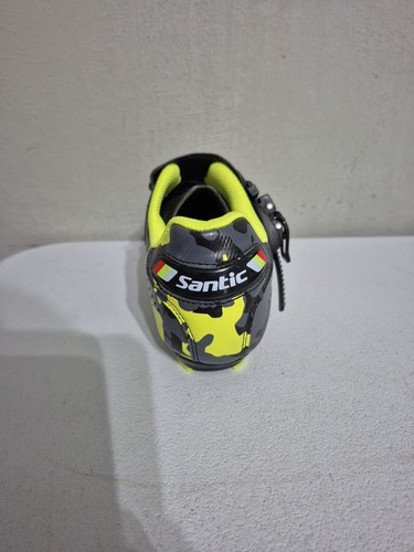 Santic Clipless Road Bike Shoes Size 43 US 9.5 Men's Camo Yellow-NWOB - Picture 4 of 19