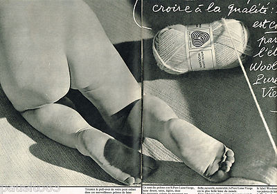 ADVERTISEMENT ADVERTISING 065 1967 WOOLMARK pure virgin wool (2pages)