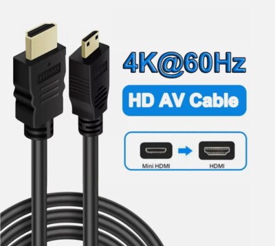 Mini HDMI to HDMI Cable 4K@60Hz High Speed HDMI 2.0 Bi-Directional for Camera