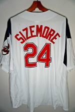 Vintage 90s Cleveland Indians Baseball Jersey XXL Majestic Grady Sizemore White