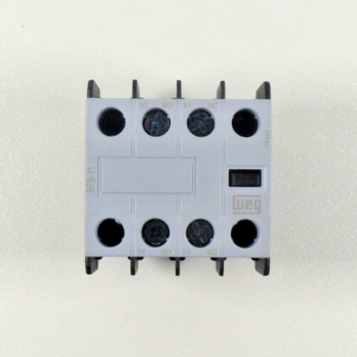WEG BFB-11, Auxiliary Contact Block, 1NO/1NC, Front Mount, Screw Terminal
