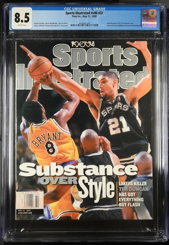 Sports Illustrated Tim Duncan May 31, 1999 1st Cover Newsstand CGC 8.5 VF+