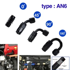 AN6 Swivel Hose End Fitting Adapter For Oil/Fuel/Gas Line 0 45 90 180 Degree