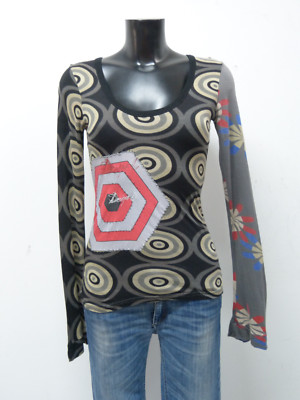 DESIGUAL SHIRT OBERTEIL GR S / MEHRFARBIG MIT MUSTER & NEUWERTIG  ( O 7830 )