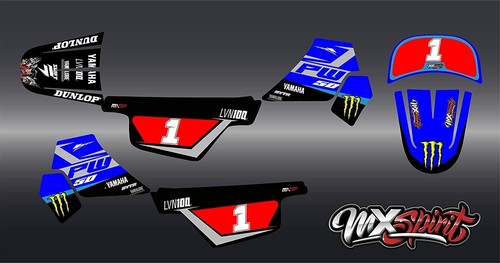 Kit Adhésif Décoration Motocross LVN100 Pour Yamaha PW 50 - Stickers Personnalisation
