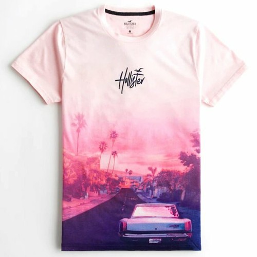 Hollister Pink Ombre Print UV Reactive 