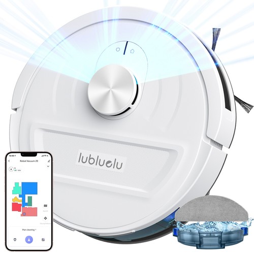 Lubluelu 2 in 1 420ML Water Tank 450ML Dust Box with Mop