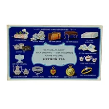 Lipton’s Tea Wedding Anniversaries Postcard Unused