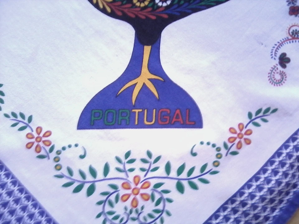 Nappe Portugaise coq de Barcelos .100x110 ,1986. - Photo 4/4