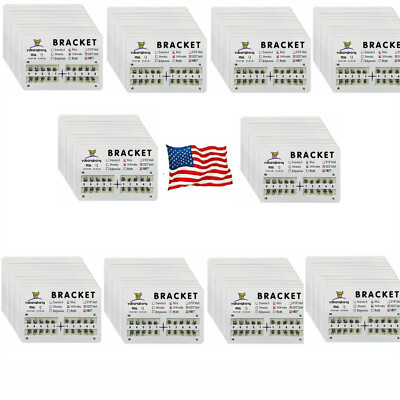 100 pack Dental Orthodontic Metal Bracket Mini MBT 0.22''Slot 345 Hooks #1 USA