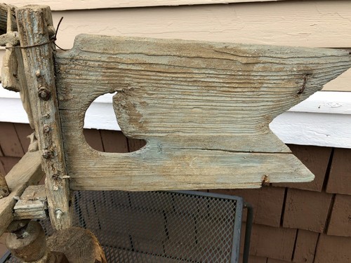 Rare American Folk Artist Gary Birch Man In Top Hat Whirligig - Picture 8 of 12