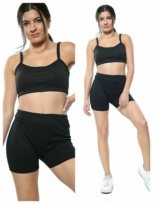 Ladies Girls Cotton Short 1/2 Cycling Shorts Active Sports Gym