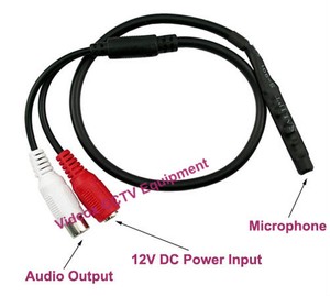 HD-AHD Mic Audio Mini Spy Hidden Microphone CCTV Security Camera DVR System