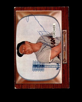 Steve Gromek Signed Original 1955 Bowman Detroit Tigers Autograph