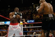 Danny Williams white trunks and Mike Tyson black trunks fights eac 2004 Photo 43