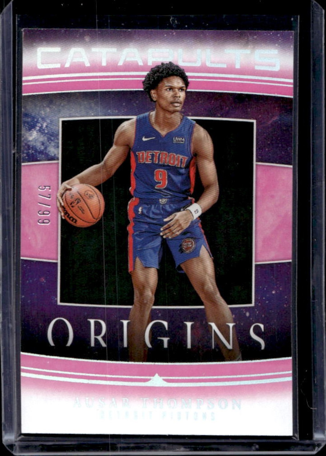 2023-24 Origins Ausar Thompson Catapults Pink Rookie RC #57/99 Pistons