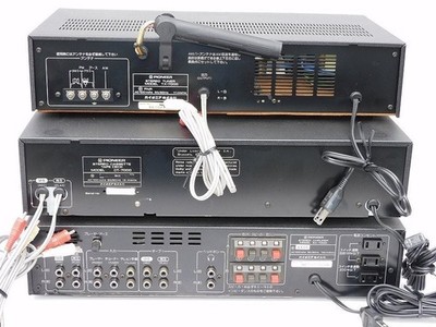 Pioneer TX-7000 SA-7000 CT-7000 Vintage Silver Stereo Set Powers