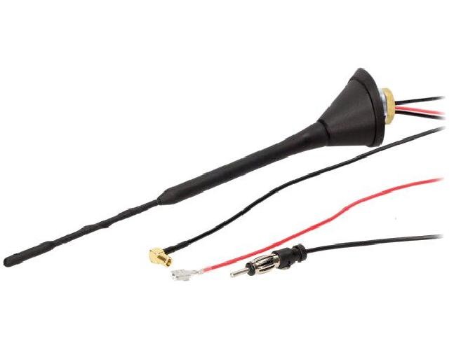 Antenne de toit AM DAB FM amplifiée 12VDC universelle : kit réception radio auto